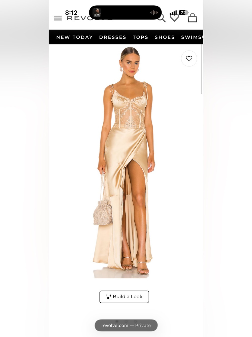 V. Chapman Calla Lily Gown in Warm Sand - Size 0